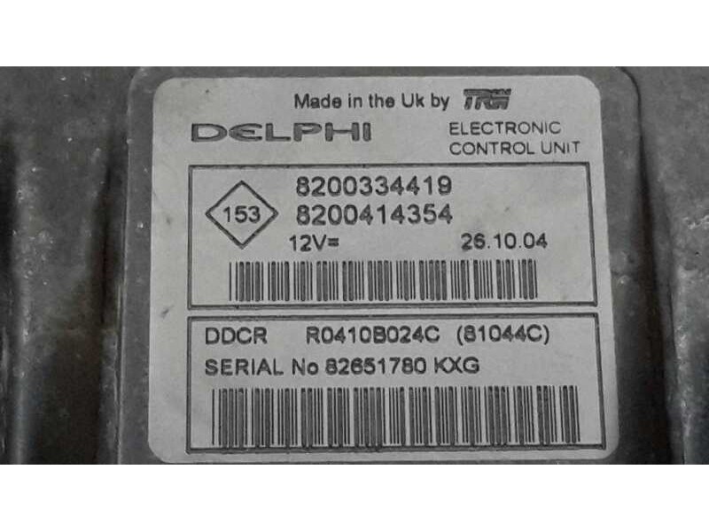 Recambio de centralita motor uce para renault scenic ii grand exception referencia OEM IAM 8200334419 R0410B024C 8200414354