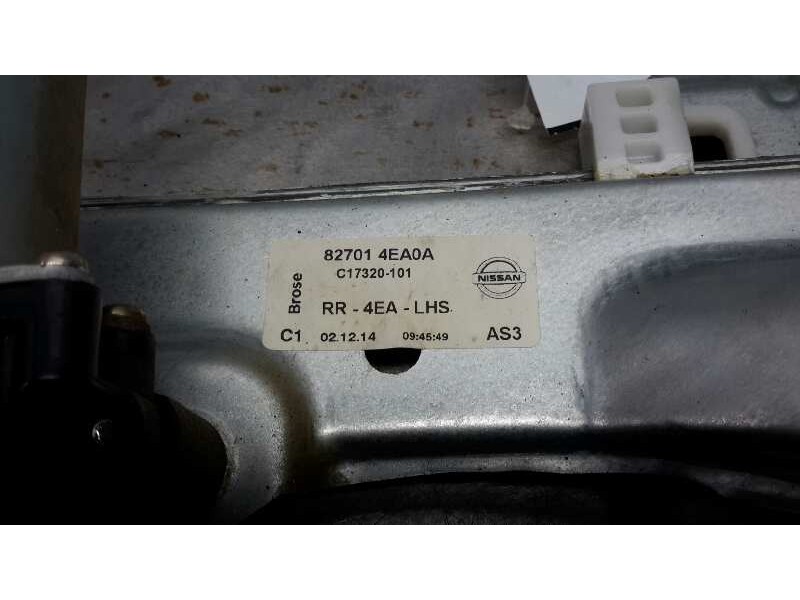 Recambio de elevalunas trasero izquierdo para nissan qashqai (j11) 1.6 dci turbodiesel cat referencia OEM IAM 827014EA0A  