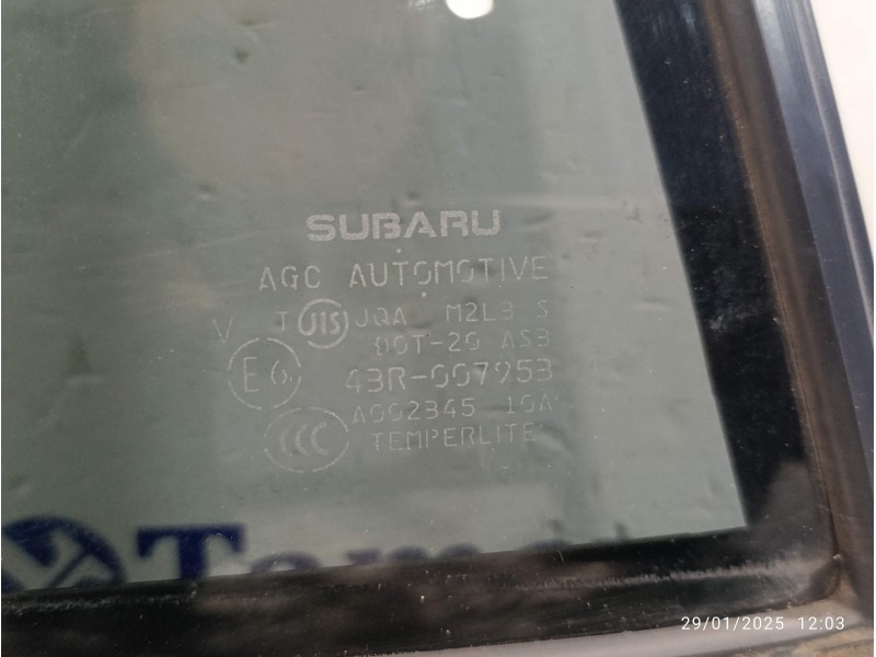 Recambio de luna custodia trasera izquierda para subaru xv 2.0 cat referencia OEM IAM   