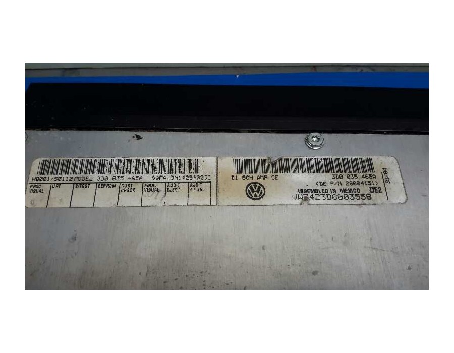 Recambio de modulo electronico para volkswagen phaeton (3d2/3d8) 3.0 v6 tdi dpf referencia OEM IAM 3D0035465A  