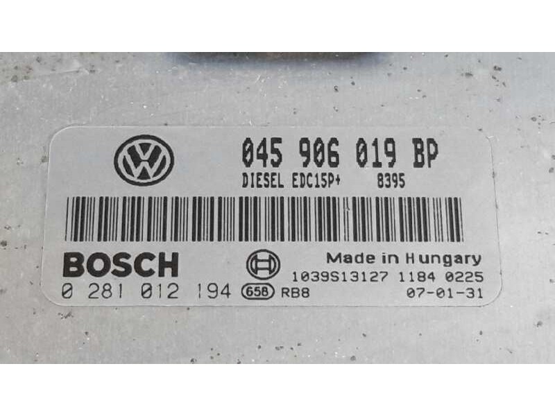 Recambio de centralita motor uce para volkswagen polo (9n3) 1.4 tdi referencia OEM IAM 0281012194 EDC15P+ 045906019BP