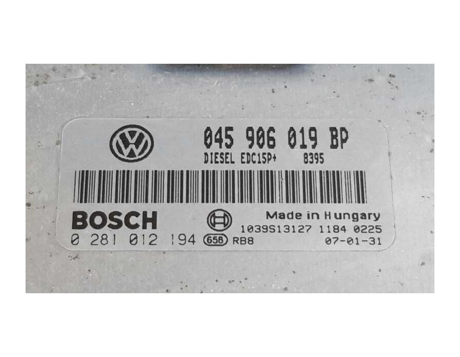 Recambio de centralita motor uce para volkswagen polo (9n3) 1.4 tdi referencia OEM IAM 0281012194 EDC15P+ 045906019BP