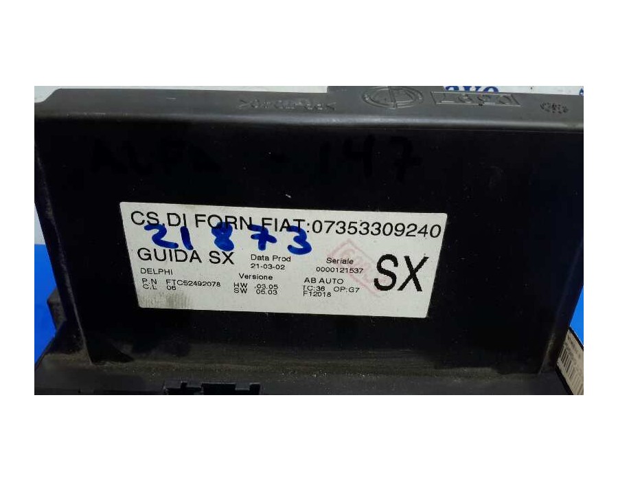 Recambio de mando climatizador para alfa romeo 147 (190) 2.0 16v cat referencia OEM IAM 07353309240  FTC52492078