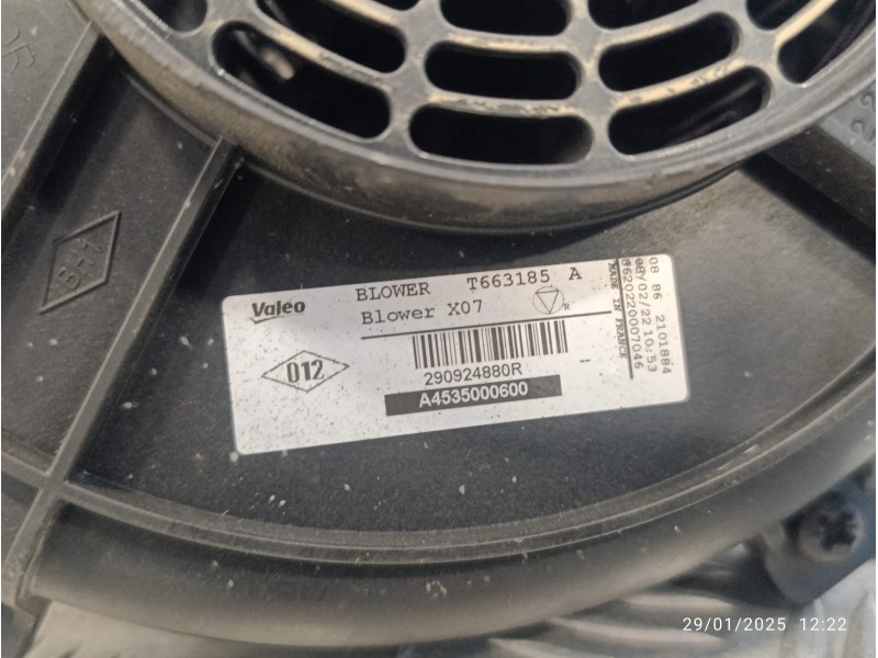 Recambio de ventilador calefaccion para smart forfour eq referencia OEM IAM A4535000600 T663185A 2434648X