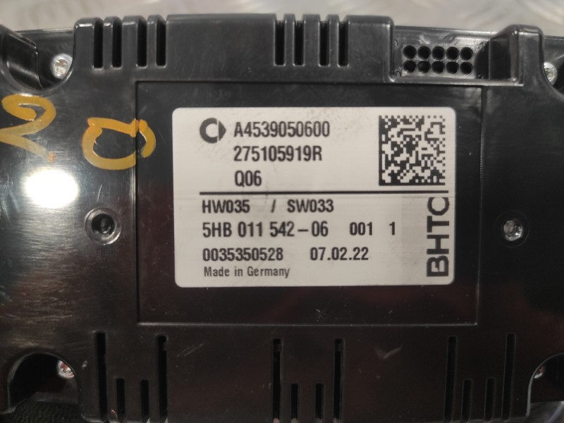 Recambio de mando climatizador para smart forfour eq referencia OEM IAM A4539050600 5HB011542 275105919R