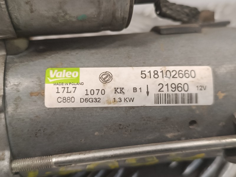 Recambio de motor arranque para fiat fiorino 1.3 16v jtd cat referencia OEM IAM 518102660  