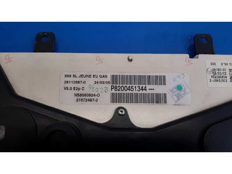 Recambio de cuadro instrumentos para renault clio ii fase i (b/cbo) referencia OEM IAM P8200451344  216724872