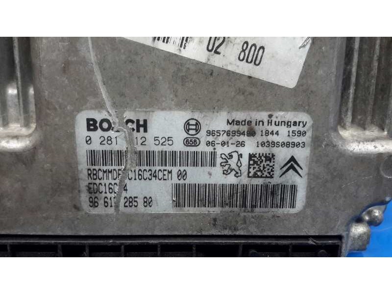Recambio de centralita motor uce para peugeot 206 berlina 1.4 hdi referencia OEM IAM 0281012525 EDC16C34 9661728580