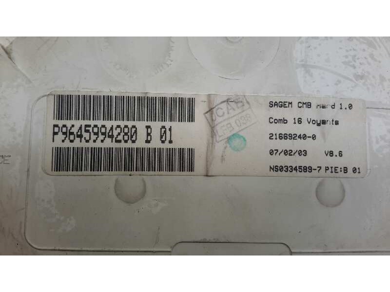 Recambio de cuadro instrumentos para citroën c3 1.4 hdi referencia OEM IAM P9645994280B01  P9645994280B01