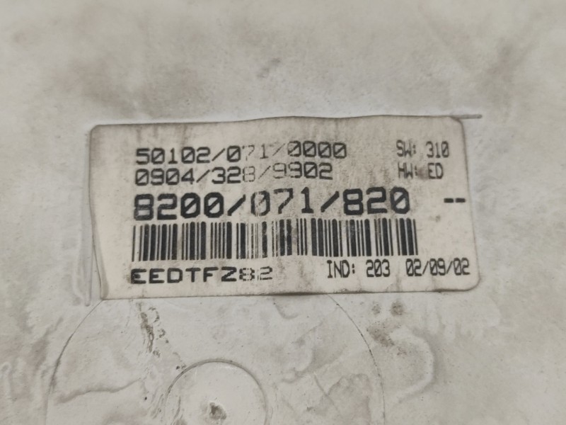 Recambio de cuadro instrumentos para renault scenic (ja..) 2.0 16v cat (f4r) referencia OEM IAM 8200071820 09043080096 090432899