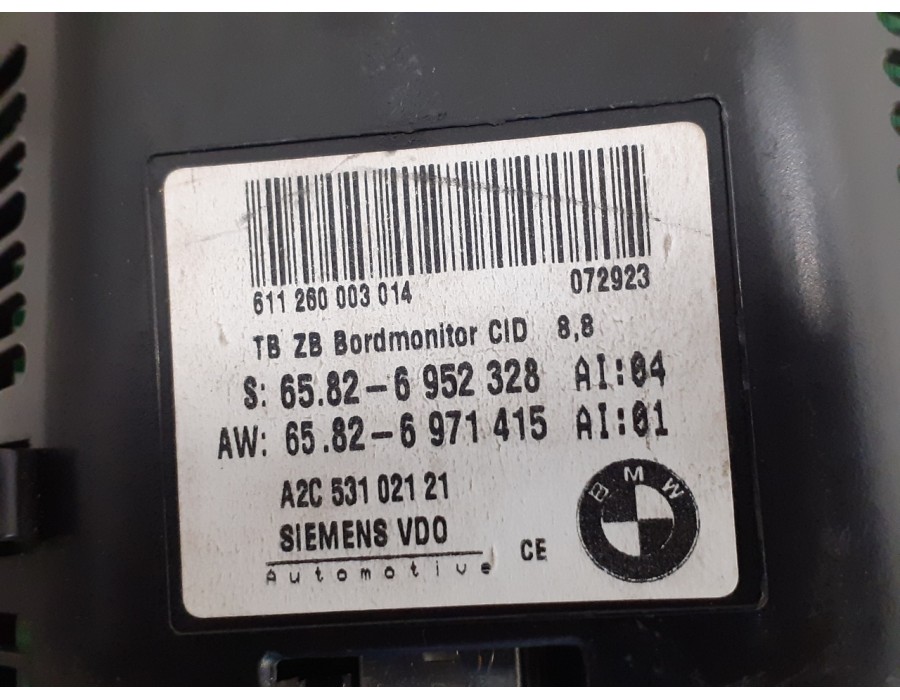 Recambio de pantalla multifuncion para bmw serie 5 berlina (e60) 535d referencia OEM IAM 65826952328 A2C53102121 65826971415