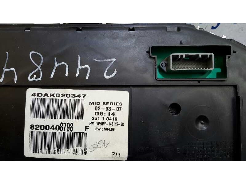 Recambio de cuadro instrumentos para renault megane ii berlina 3p 1.9 dci diesel referencia OEM IAM 8200408798F  