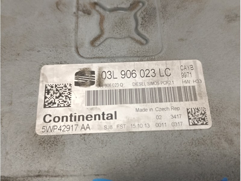 Recambio de centralita motor uce para seat ibiza (6j5) 1.6 tdi referencia OEM IAM 5WP42917AA 03L906023Q 03L906023LC