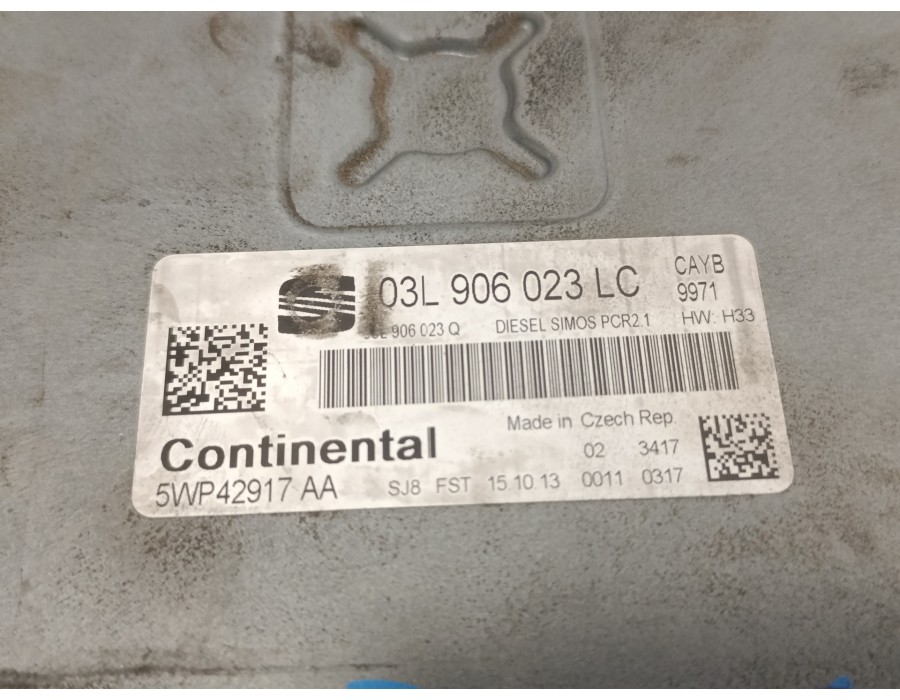 Recambio de centralita motor uce para seat ibiza (6j5) 1.6 tdi referencia OEM IAM 5WP42917AA 03L906023Q 03L906023LC