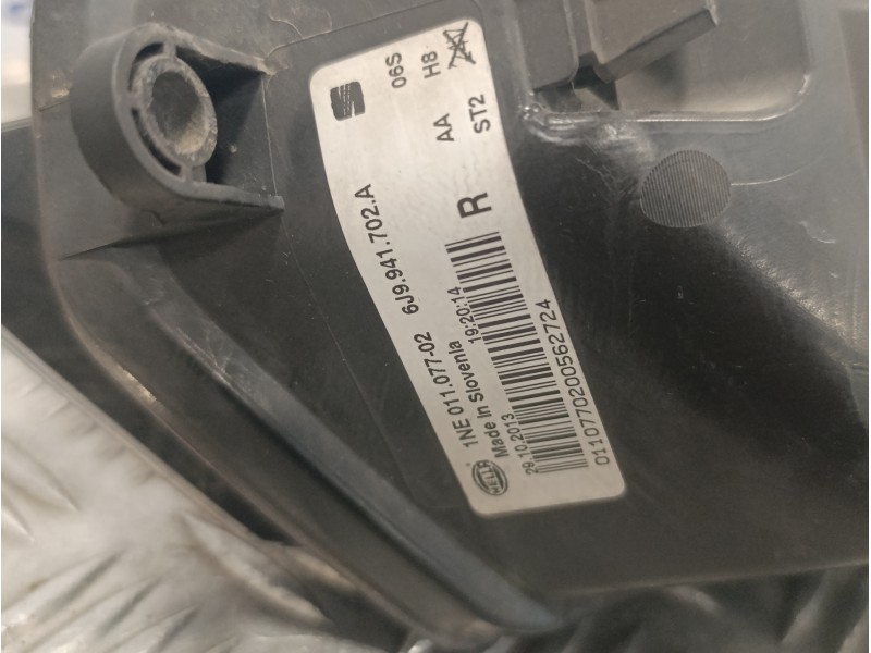 Recambio de faro antiniebla derecho para seat ibiza (6j5) 1.6 tdi referencia OEM IAM 6J9941702A  1NE01107702