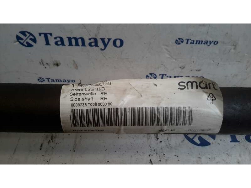Recambio de transmision trasera derecha para smart coupe 0.6 turbo cat referencia OEM IAM 0003233  