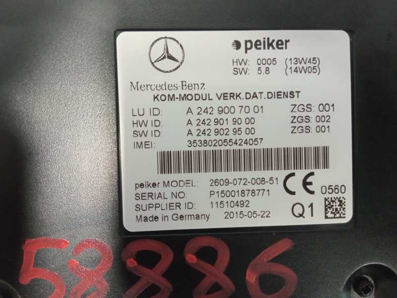 Recambio de modulo electronico para mercedes-benz clase gla (w156) referencia OEM IAM A2429007001 A2429029500 A2429019000