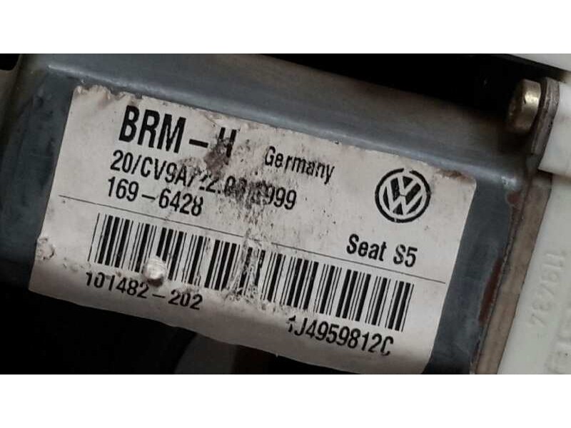 Recambio de elevalunas trasero derecho para seat toledo (1m2) 1.8 20v referencia OEM IAM 1J4959812C  