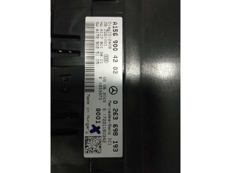 Recambio de cuadro instrumentos para mercedes-benz clase gla (w156) referencia OEM IAM A1569004202 A1179013801 0263698193