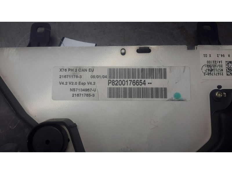 Recambio de cuadro instrumentos para renault kangoo (f/kc0) 1.5 dci diesel referencia OEM IAM P8200176654  216717653