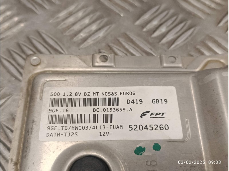 Recambio de centralita motor uce para fiat 500 (312) 500 referencia OEM IAM 52045260  0153659A