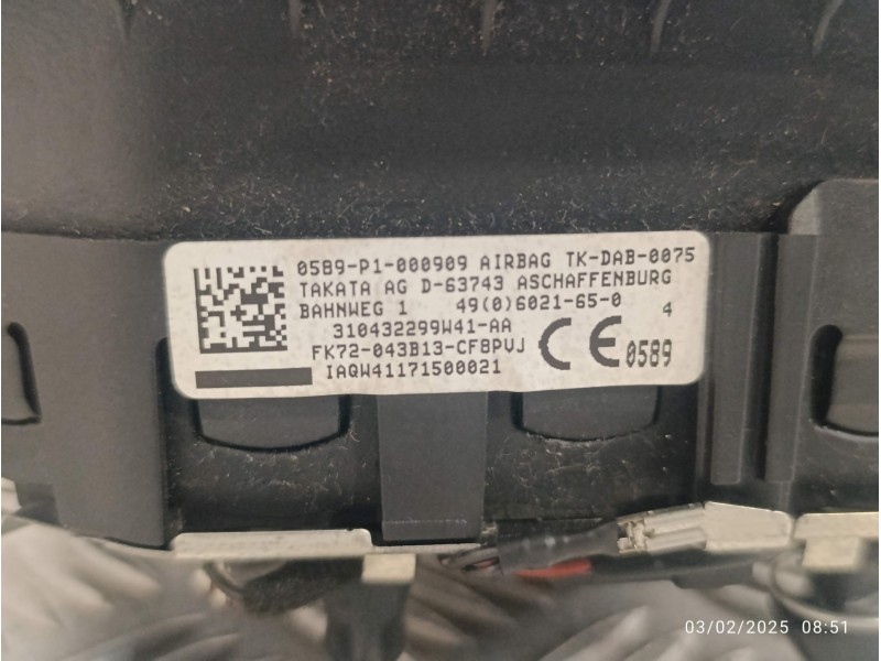 Recambio de airbag delantero izquierdo para land rover discovery sport referencia OEM IAM FK72043B13  FK72043B13CF8PVJ