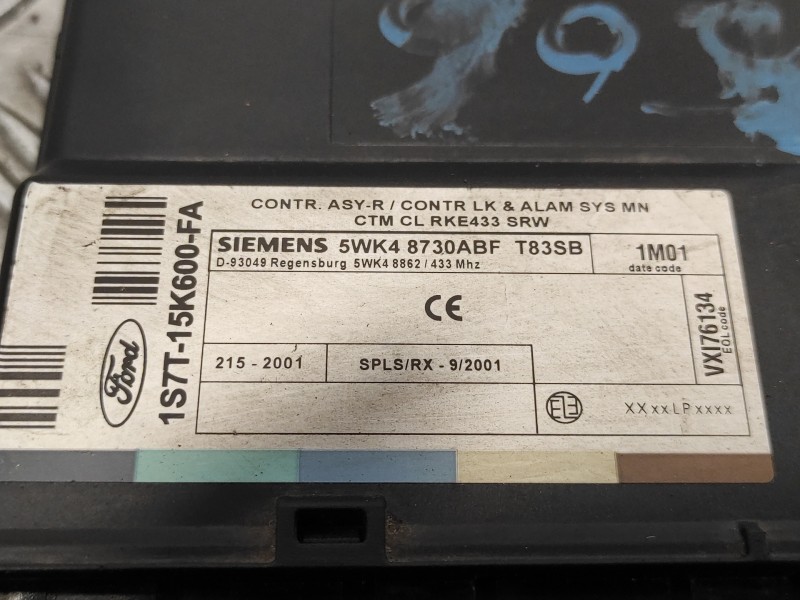 Recambio de centralita cierre para ford focus berlina (cak) 1.8 tdci cat referencia OEM IAM IS7T15K600FA  