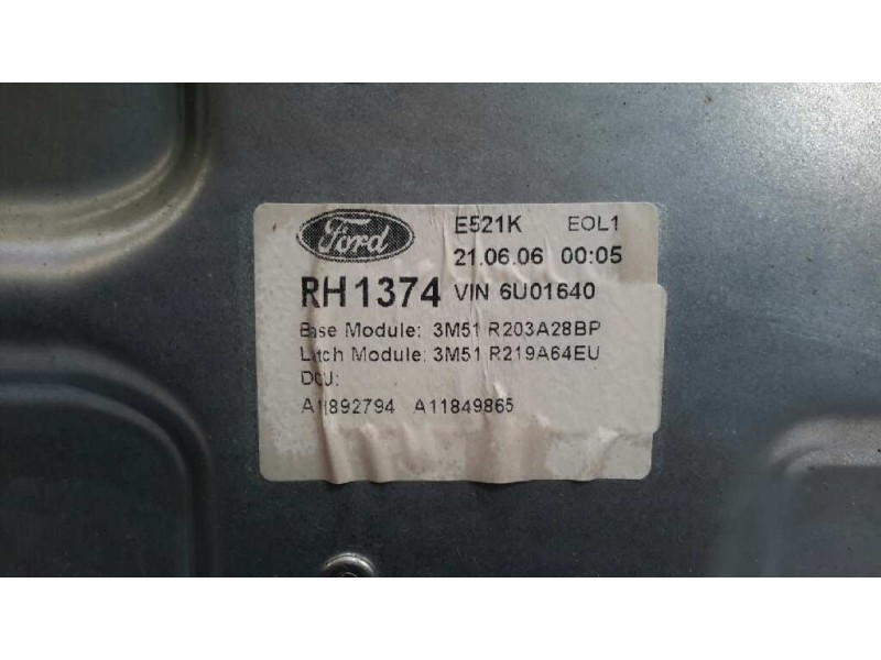 Recambio de elevalunas delantero derecho para ford focus c-max (cap) referencia OEM IAM 3M51R045H16  