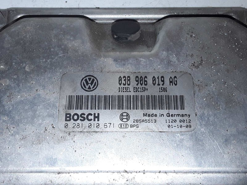 Recambio de centralita motor uce para volkswagen polo (9n1) 1.9 tdi referencia OEM IAM 0281010671 28SA5513 038906019AG