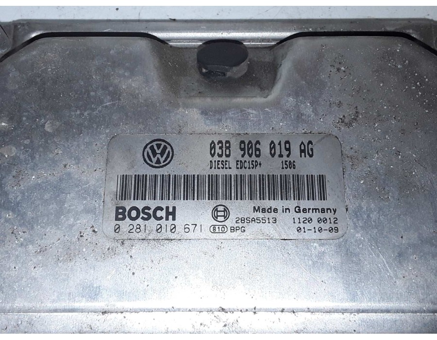 Recambio de centralita motor uce para volkswagen polo (9n1) 1.9 tdi referencia OEM IAM 0281010671 28SA5513 038906019AG