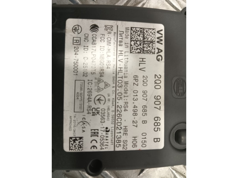 Recambio de radar proximidad trasero para seat alhambra (7n) 1.4 tsi referencia OEM IAM 2Q0907685B  6PZ013498