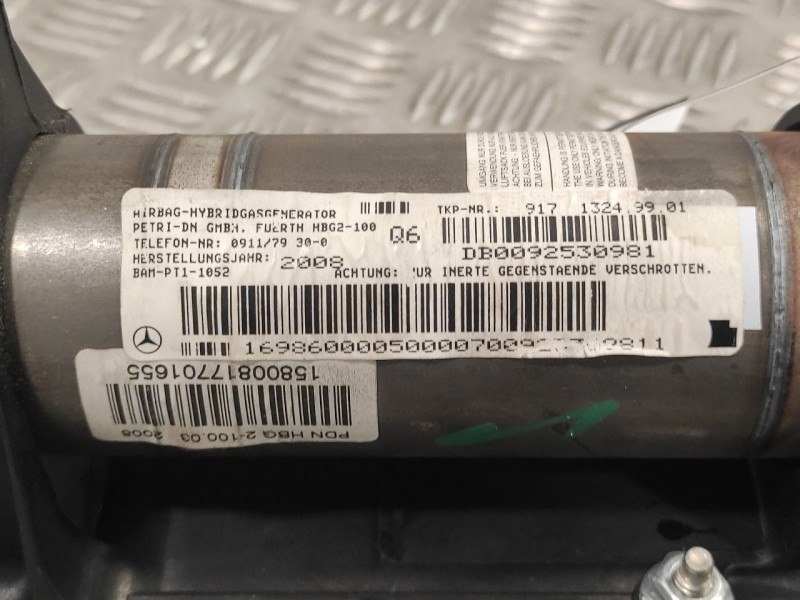 Recambio de airbag delantero derecho para mercedes-benz clase a (w169) 1.5 cat referencia OEM IAM 91713249901  