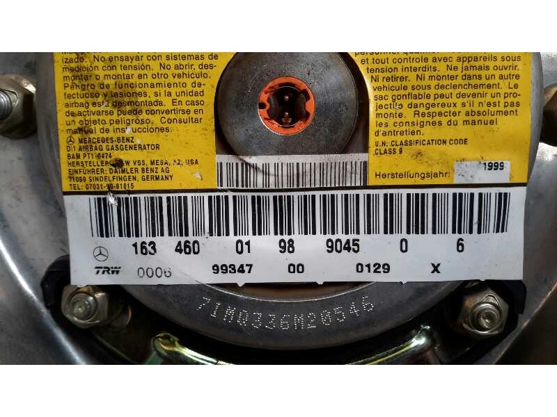 Recambio de airbag delantero izquierdo para mercedes-benz clase m (w163) 2.7 cdi 20v cat referencia OEM IAM 16346001989045  
