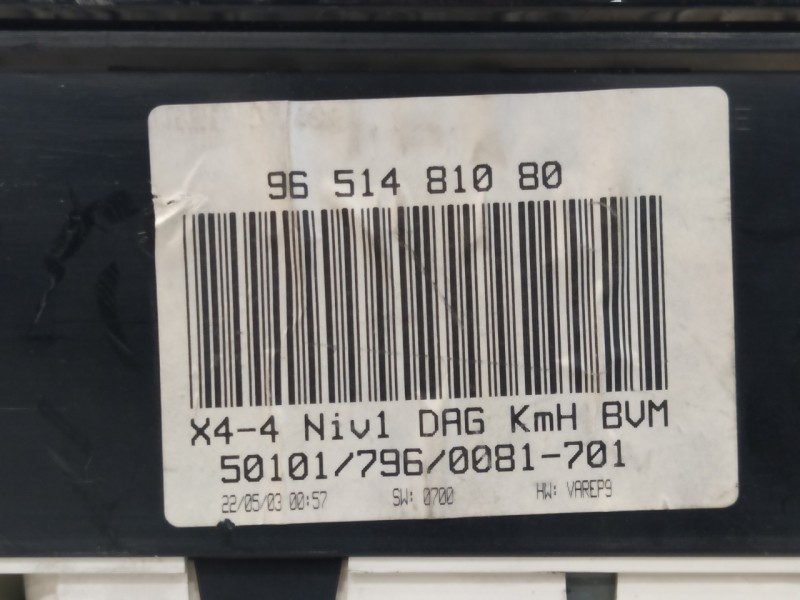 Recambio de cuadro instrumentos para citroën c5 berlina 2.0 hdi cat (rhy / dw10td) referencia OEM IAM 9651481080  