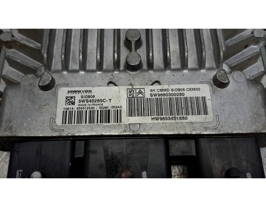 Recambio de centralita motor uce para citroën c2 1.4 hdi referencia OEM IAM 5WS40285CT HW9653451880 SW9660300280