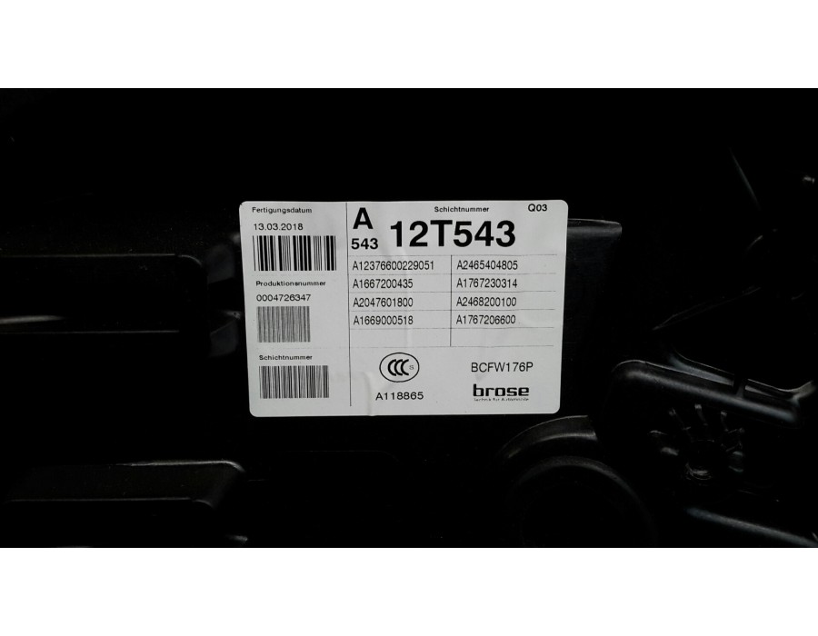 Recambio de elevalunas delantero derecho para mercedes-benz clase a (w176) 1.6 cat referencia OEM IAM A2469065200 A1237660022905