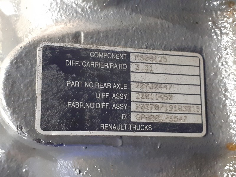 Recambio de puente trasero para renault midlum referencia OEM IAM MS08125 A813200C17455331 3200B1744B