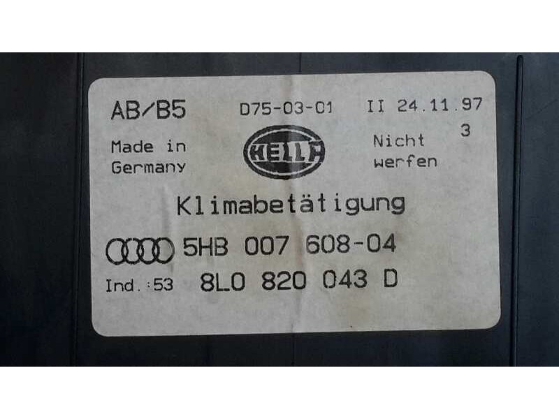 Recambio de mando calefaccion / aire acondicionado para audi a3 (8l) 1.9 tdi referencia OEM IAM 5HB00760904  8L0820043D