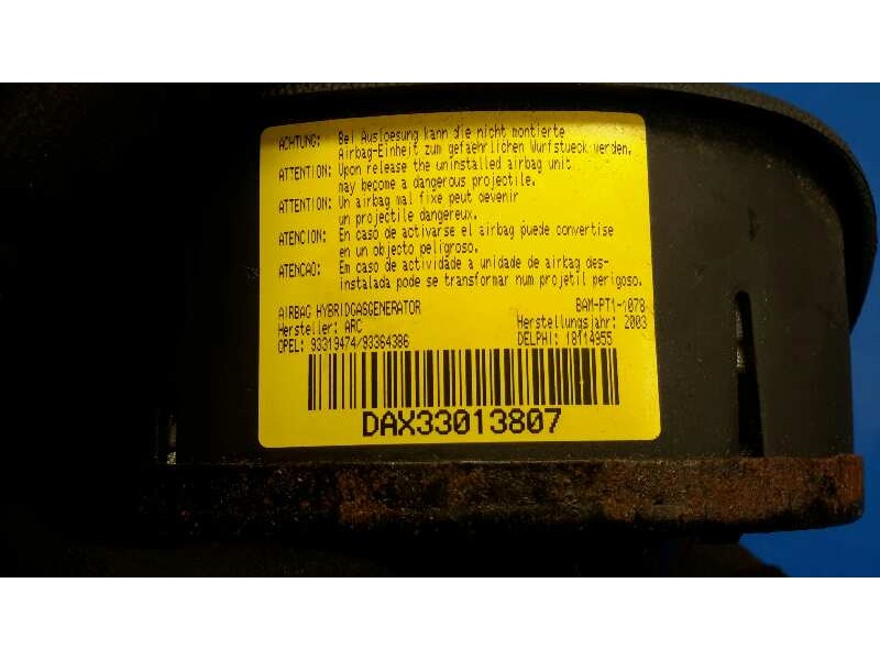 Recambio de airbag delantero izquierdo para opel meriva referencia OEM IAM   