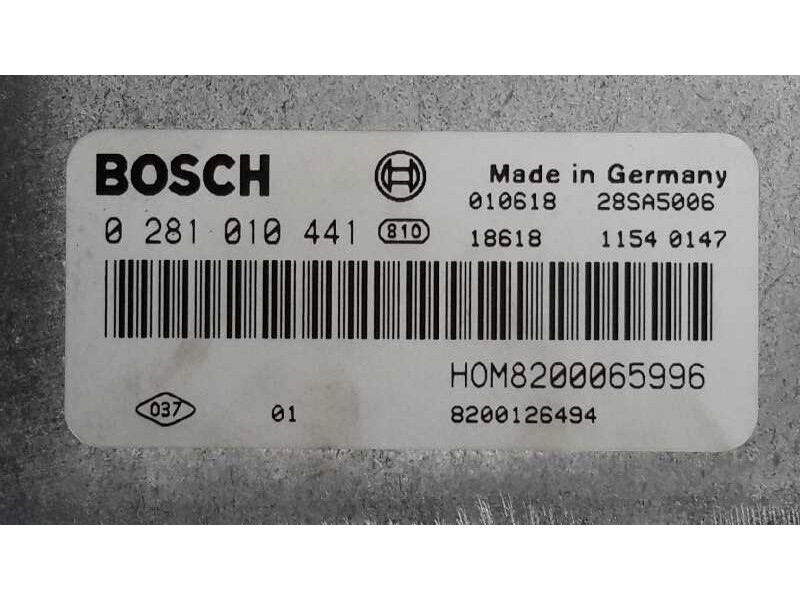 Recambio de centralita motor uce para volvo v40 familiar 1.9 diesel cat referencia OEM IAM 0281010441 8200126494 0281010441