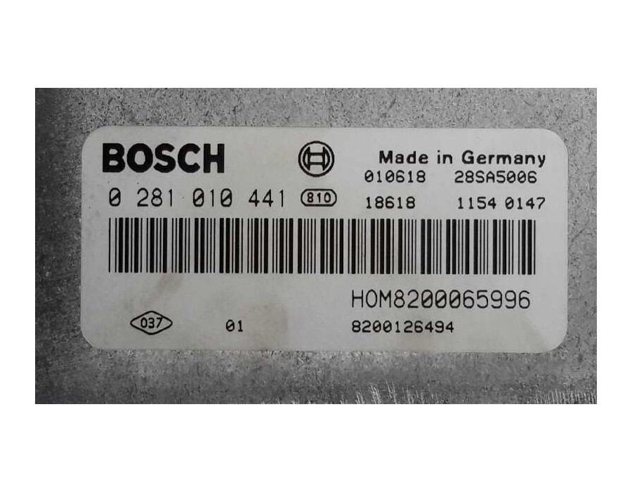 Recambio de centralita motor uce para volvo v40 familiar 1.9 diesel cat referencia OEM IAM 0281010441 8200126494 0281010441