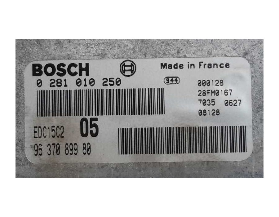 Recambio de centralita motor uce para peugeot 206 berlina 2.0 hdi cat referencia OEM IAM 0281010250 EDC15C2 9637089980