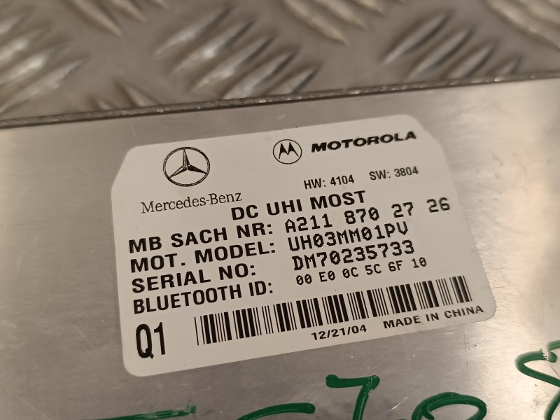 Recambio de modulo electronico para mercedes-benz clase slk (w171) roadster 1.8 cat referencia OEM IAM A2118702726  UH03MM01PV