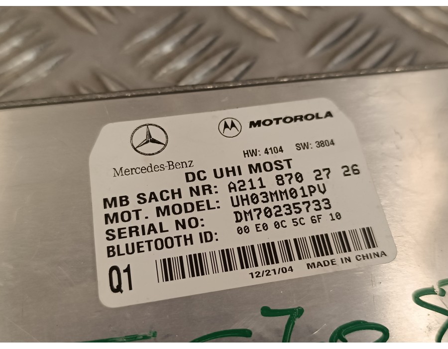 Recambio de modulo electronico para mercedes-benz clase slk (w171) roadster 1.8 cat referencia OEM IAM A2118702726  UH03MM01PV