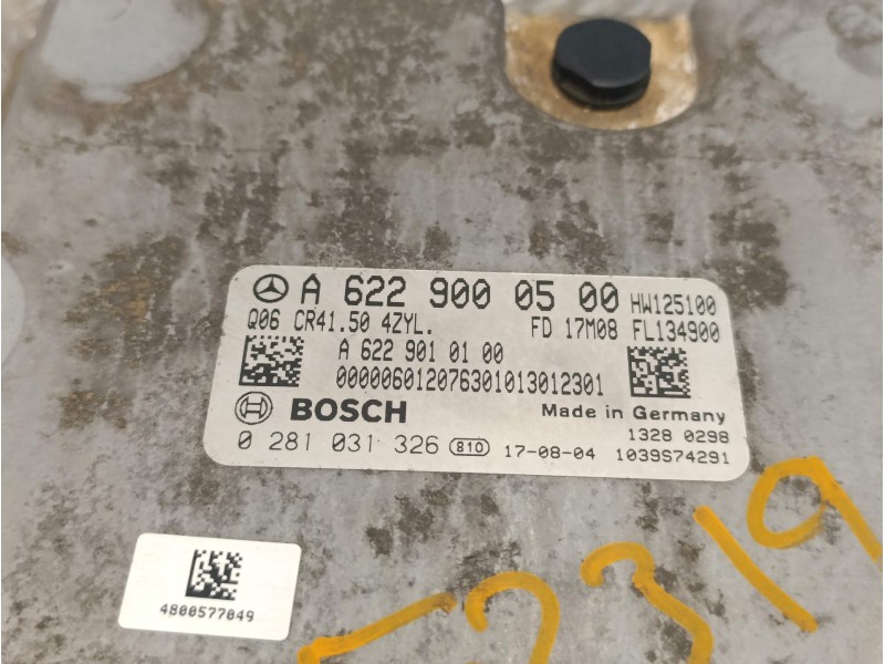Recambio de centralita motor uce para mercedes-benz vito mixto (447) referencia OEM IAM 0281031326 A6229010100 A6229000500