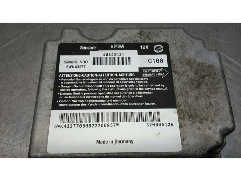 Recambio de centralita airbag para alfa romeo 147 (190) 1.9 jtd cat referencia OEM IAM 5WK43277  46842421
