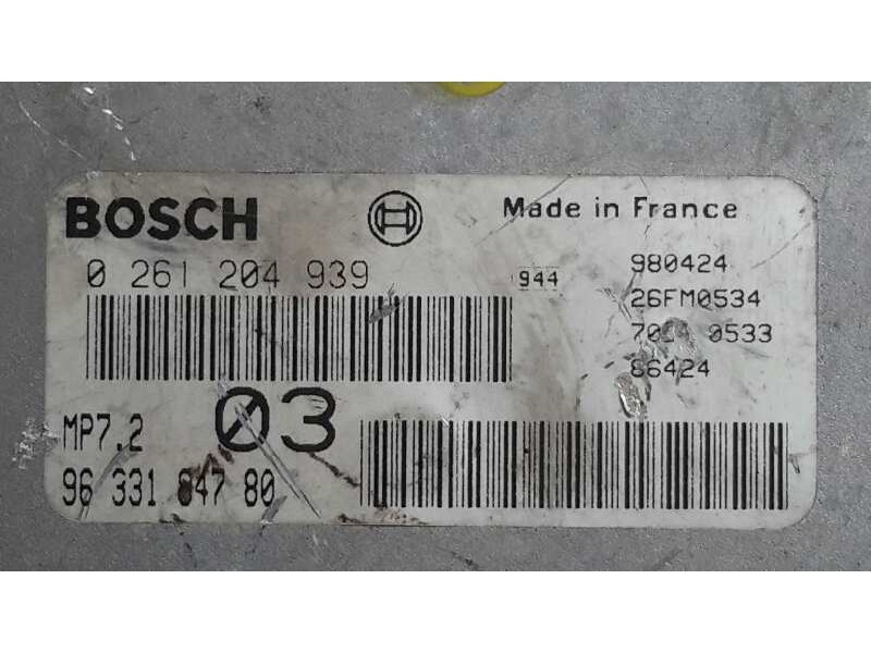 Recambio de centralita motor uce para citroën xsara berlina referencia OEM IAM 0261204939 MP72 9633184780