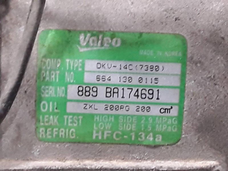 Recambio de compresor aire acondicionado para ssangyong kyron 2.0 referencia OEM IAM 6641300115  