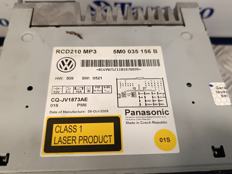 Recambio de sistema audio / radio cd para volkswagen polo (6r1) 1.6 tdi referencia OEM IAM 5M0035156B  