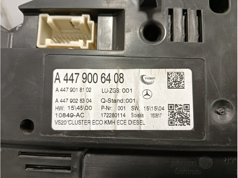 Recambio de cuadro instrumentos para mercedes-benz vito mixto (447) referencia OEM IAM A4479006408  A4479018102
